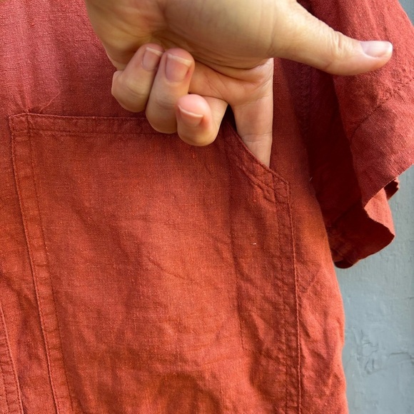 Power of my People Rust Wayward Fit Ss button up shirt, size xxs - Picture 9 of 13